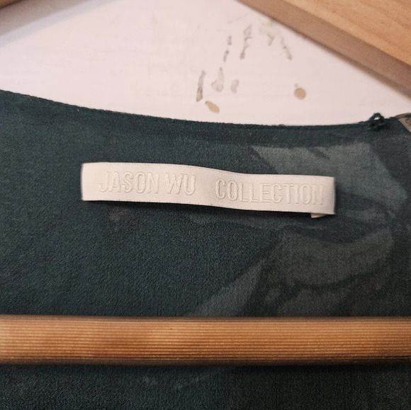 Jason WuFloral Print Tie Neck Silk Blouse - Picture 5 of 7